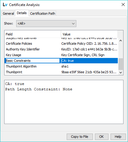 Certificate Details - Certificate Policy (V3)